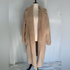 NWT Torrid Tan Long Sherpa Coat - Torrid Size 3 (22-24 or 3X)